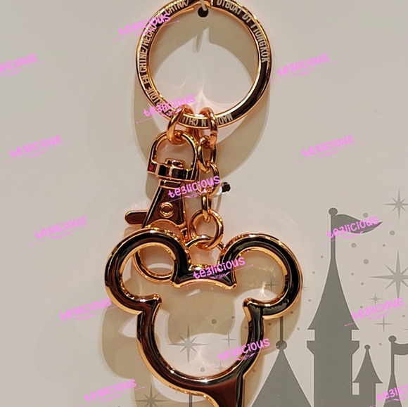 DISNEY PARKS MICKEY ROSE GOLD DOOR OPENER KEYCHAIN - Picture 3 of 3